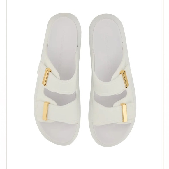 Alexander McQueen‎ White Sandals with Gold Buckles Size 37 - Picture 4 of 8